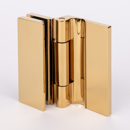 Петля стена-стекло с крышкой 90°, яркое золото, латунь H79L-GD/brass