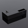 S02-502BLK/sus304 Держатель стекла Г-образный сквозной 30х10, черный матовый, sus304