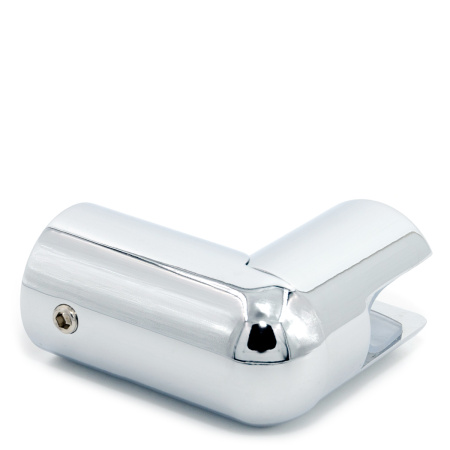 CK-310D19-PC Коннектор стекло-труба угловой 90°, D19мм, Хром глянцевый