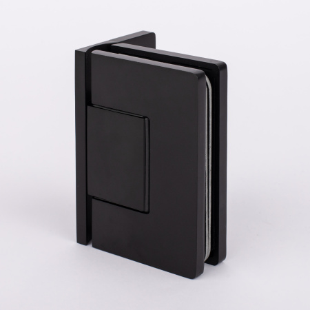 Петля стена-стекло с крышкой 90°,черный матовый, латунь H5-BLK/brass