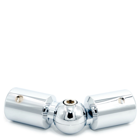 Соединитель трубы Ø19 90°-180°, латунь, хром