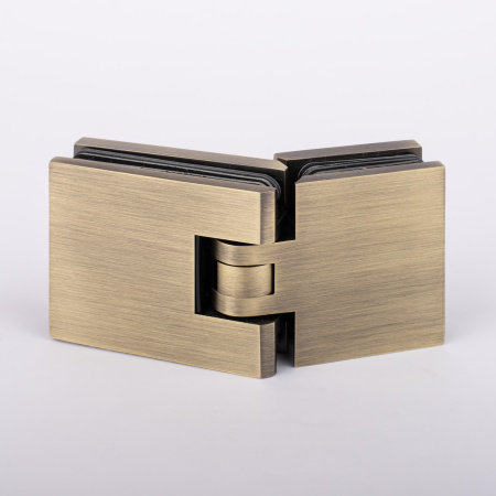 Петля стекло-стекло с  крышками, бронза, латунь H1203-BRZ/brass