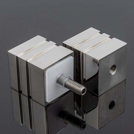 Ручка-кноб квадратная, хром, нержавеющая сталь