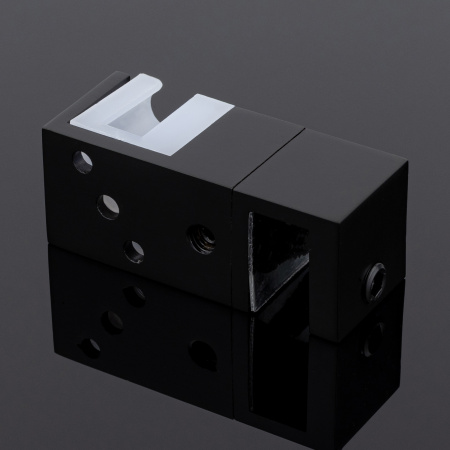 N02-402BLK/sus304 Нижняя направляющая двойная, черный матовый,sus304