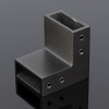 S02-504GFM/sus304 Соединитель трубы 30х10 угловой 90°, графит матовый, sus304