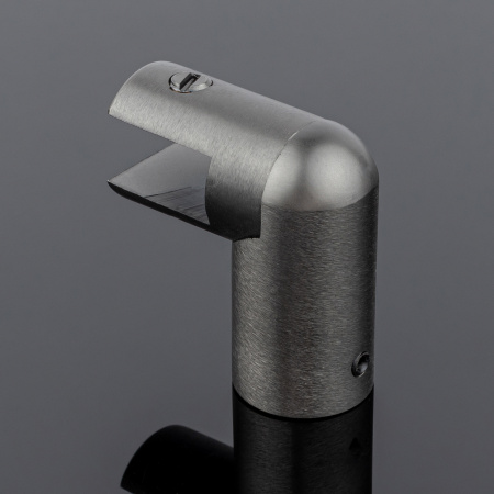 D02-509GFM/brass Держатель стекла ф19 торцевой 90°, графит матовый, латунь