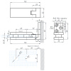 P03-106GRF/sus304 Петля стена-стекло, открывание 90˚, графит матовый, sus304