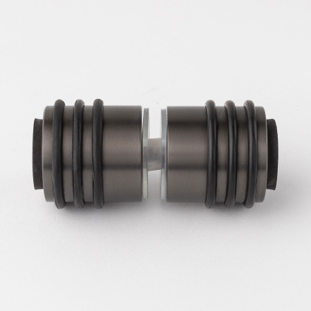 Ручка-кноб с резиновым торцом, графит матовый, нержавеющая сталь