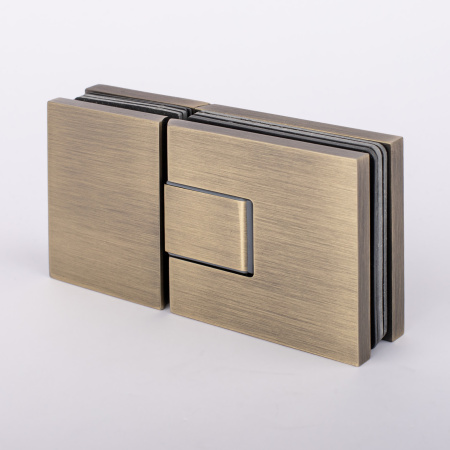 Петля стекло-стекло с  крышками, бронза, латунь H5403-BRZ/brass