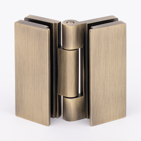 Петля стекло-стекло с  крышками, бронза, латунь H7903-BRZ/brass