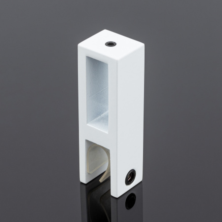 S02-501WM/sus304 Держатель стекла сквозной 30х10, белый матовый, sus304
