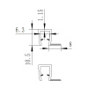 Уплотнительный ПВХ профиль для стекла 6мм PVC14-U622BL