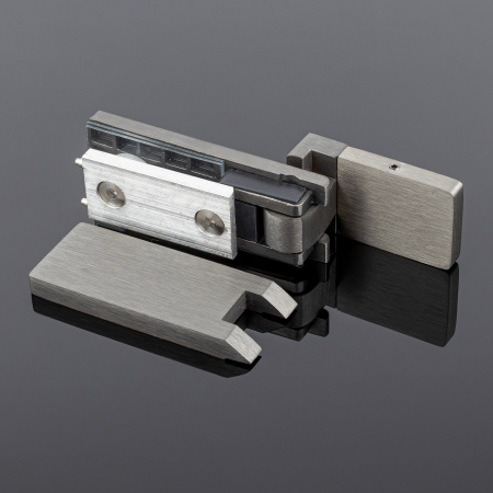 P03-106GRF/sus304 Петля стена-стекло, открывание 90˚, графит матовый, sus304