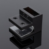 D02-503BLK/sus304 Держатель труба-стекло 30х10 торцевой, черный матовый, sus304