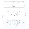 P03-105GRF/sus304 Петля стекло-стекло 180°, графит матовый, sus304