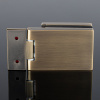 P03-101BRZ/brass Петля стена-стекло с защелкивающейся крышкой 90°, бронза, латунь