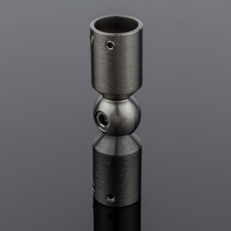 S02-511GFM/sus304 Соединитель трубы ф19 90°-180°, графит матовый, sus304