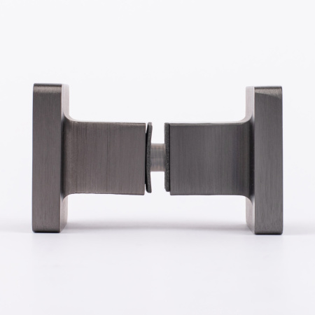 Ручка-кноб квадратная, графит брашированный, латунь