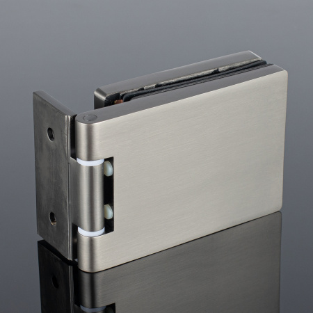 P03-101GRF/brass Петля стена-стекло с защелкивающейся крышкой 90°, графит матовый, латунь
