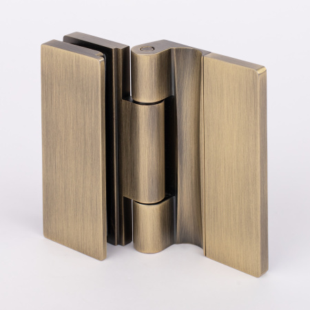 Петля стена-стекло с  крышкой 90°, бронза, латунь H79L-BRZ/brass