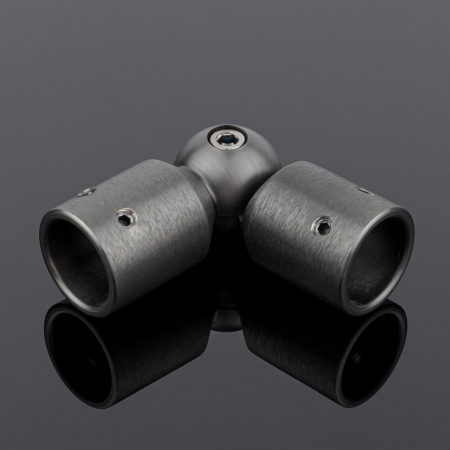 Соединитель трубы Ø19 90°-180°, латунь, брашированный графит