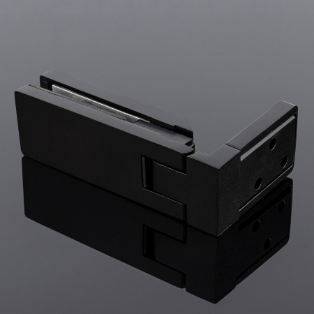 P03-106BLK/sus304 Петля стена-стекло, открывание 90˚, черный матовый, sus304