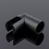 D02-509BLK/brass Держатель стекла ф19 торцевой 90°, черный матовый, латунь
