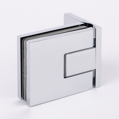 Петля стена-стекло с крышкой 90°, хром, латунь H54-СR/brass