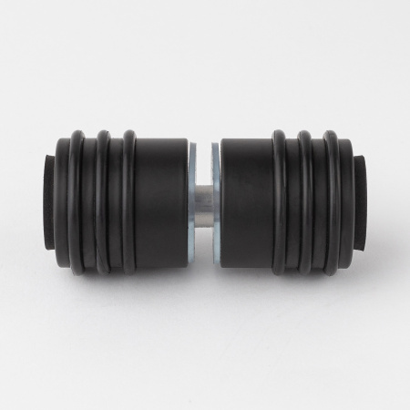 Ручка-кноб с резиновым торцом, черный матовый, нержавеющая сталь