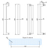 RP02-300WM/sus304 Ручка полотенцесушитель, белый матовый, sus304