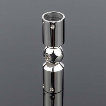 Соединитель трубы Ø19 90°-180°, нержавеющая сталь, хром