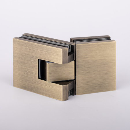 Петля стекло-стекло с  крышками, бронза, латунь H5403-BRZ/brass