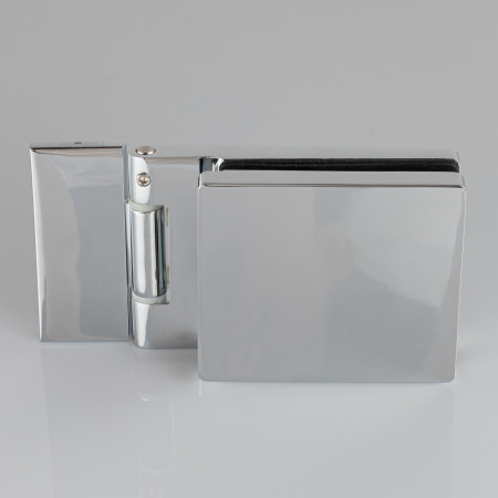 P03-101CR/brass Петля стена-стекло с защелкивающейся крышкой 90°, хром, латунь