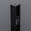 S02-501BLK/sus304 Держатель стекла сквозной 30х10, черный матовый, sus304