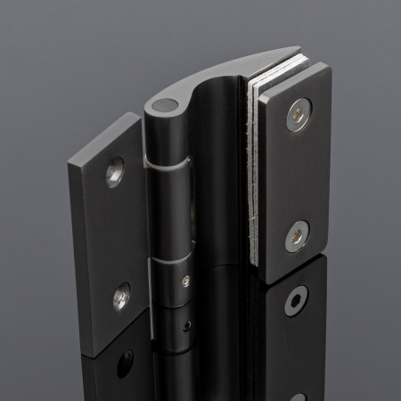 P03-103GRF/brass Петля стена-стекло 90°, графит матовый, латунь