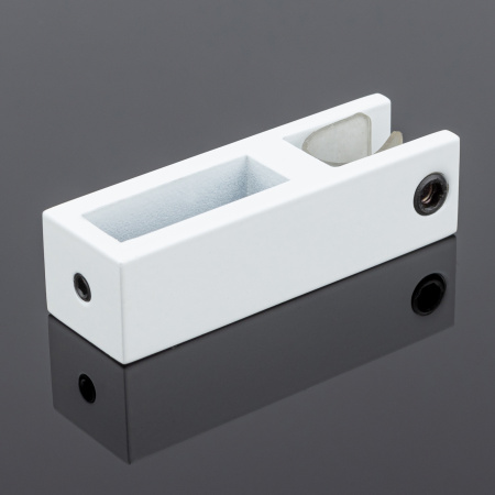 S02-501WM/sus304 Держатель стекла сквозной 30х10, белый матовый, sus304