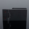P03-101BLK/brass Петля стена-стекло с защелкивающейся крышкой 90°, черный матовый, латунь
